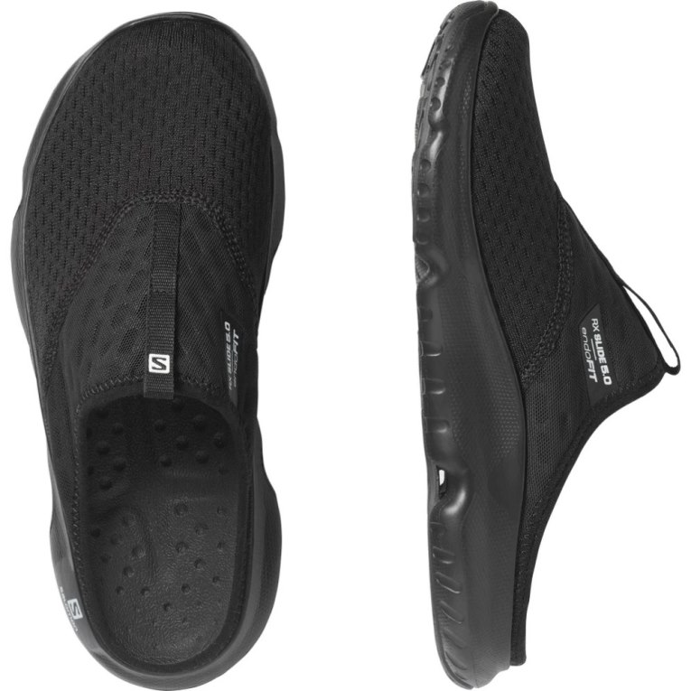 Black Salomon Reelax 5.0 Women's Slides | PH 58164D